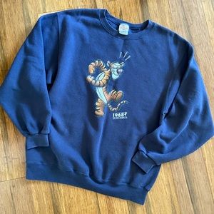 Vintage Disney Tigger 1968 Crewneck Blue M